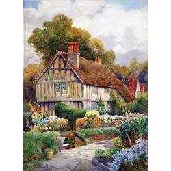 DRAWINGS - George H. Hughes (fl.1894 - 1909), An Old Cottage Garden George H. Hughes (fl.1894 - 1...