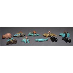 COLLECTION OF TEN PUEBLO FETISHES