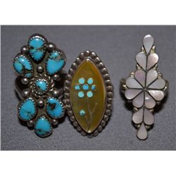 THREE NAVAJO RINGS