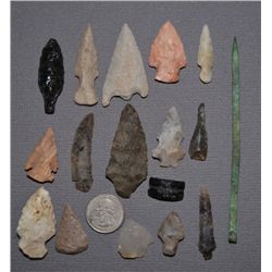 COLLECTION OF SEVENTEEN ARTIFACTS