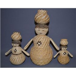THREE PAPAGO BASKETRY FIGURES