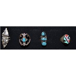 FOUR NAVAJO RINGS