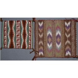 TWO MINI NAVAJO TEXTILES