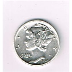 1942-S B/U Mercury Dime
