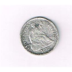 1872 Seated Liberty Half Dime