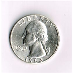 1963-D B/U Washington Quarter