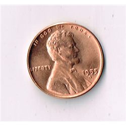 1955-D Red B/U Lincoln Wheat Penny