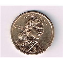 Native American Dollar With Wolf Reverse 2013-D B/U