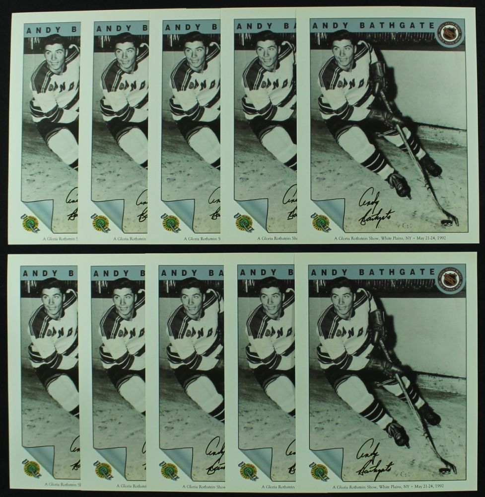 Lot of (10) Andy Bathgate Signed Rangers 8x10 Photos (PA LOA)