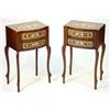 Image 1 : Pair of Anglo Indian hardwood side tables with urn foliage and bird ivory and mother of pearl inl…