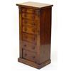 Image 1 : Victorian walnut Wellington chest, fitted seven graduated drawers on a plinth base…
