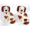 Image 1 : Two hand painted 19th century Staffordshire dogs, 12cm high…