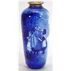 Image 1 : Hand painted Royal Doulton flow blue vase decorated with three children watching Tinkerbell, mark…