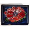 Image 1 : Moorcroft rectangular box and cover, hand painted with anemone pattern, Moorcroft marks to base, …