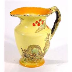 Hand painted Burleighware 'Kangaroo' patterned jug, 18cm high…