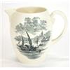 Image 1 : Copeland Spode jug with black and white transfer printed pattern of a harbour scene, 18cm high…