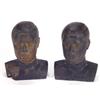 Image 1 : Pair of vulcanite commemorative busts of King Edward VIII, 10cm high…