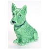 Image 1 : Large green glazed Sylvac seated terrier dog, impressed marks to base, 28cm high…