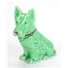 Image 1 : Green glazed Sylvac seated terrier dog, 21cm high, impressed marks to base…