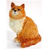 Image 1 : Large hand painted seated Beswick ginger cat, 23cm high…