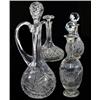 Image 1 : Two cut glass decanters, a cut glass ship's decanter and a cut glass jug and stopper…