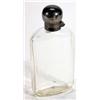 Image 1 : Silver plated cut glass hip flask…