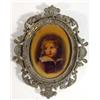 Ornate oval brass photo frame…