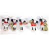 Image 1 : Five hand painted Mickey Mouse musical bisque cake decorations, tallest 2cm…