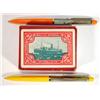 Image 1 : Cased pack of Geo Thompson & Co Limited playing cards and two Canberra pens…