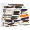 Image 1 : Large quantity of mother of pearl ivory, bone, etc handled fruit knives and penknives…