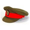 World War II military hat with embroidered badge…