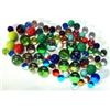 Image 1 : Box of assorted colourful glass marbles…