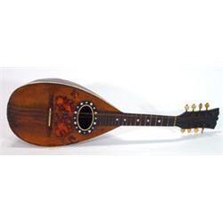 Mother of pearl and inlaid melon shaped mandolin…