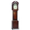 Image 1 : Oak and mahogany cross banded 30 hour longcase clock, the hand painted arch dial decorated with c…