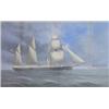 Image 1 : Framed watercolour of a clipper in full sail signed G D Esposito, 45cm x 30cm…