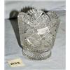 Image 1 : 1 CUT GLASS BOWL, MARKED J. HOARE & CO. CORNING 1853. HEIGHT 5 1/2", WEIGHT 4LBS. SMALL CHIPS ON...