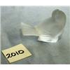 Image 1 : 1 LALIQUE BIRD. LABEL AT BOTTOM "MOQUER 11.606" SIGNED LALIQUE FRANCE. GOOD CONDITION. HEIGHT 4",...