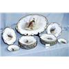 Image 1 : 15 GAME SET MARKED LIMOGE. PLATTER 18"X12" 12 PLATES - 9", 2 SMALL SAUCERS 5.75". TOTAL WEIGHT 17...