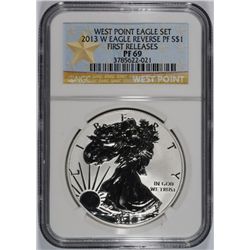 2013-W AMERICAN SILVER EAGLE REVERSE PROOF NGC PF-69 FIRST RELEASE