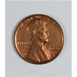 1955/55 DOUBLE DIE CENT MS-62 RED