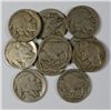 Image 1 : 10 1920-D BUFFALO NICKELS GOOD TO FINE