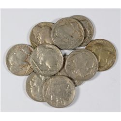 10 1930-S BUFFALO NICKELS SHARP XF FULL HORN