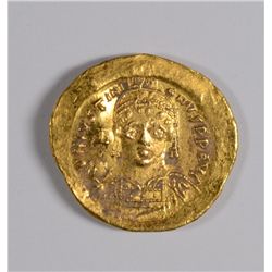 BYZANTINE SOLIDUS EMPEROR JUSTIN 565 AD XF