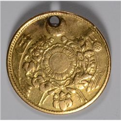 JAPAN 2 YEN GOLD HOLED XF