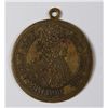 Image 1 : 1695 BRASS MEDAL OF LEOPOLD - NICELY LOOPED