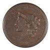 Image 1 : 1838 LARGE CENT NEWCOMB 8 AU-50  WELL STRUCK