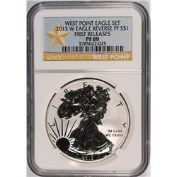 2013-W AMERICAN SILVER EAGLE REVERSE PROOF NGC PF-69 FIRST RELEASE
