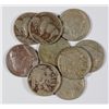 Image 1 : 9 1913-D TYPE 1 BUFFALO NICKELS G-XF SOME WITH MINOR ISSUES
