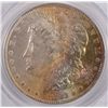 Image 2 : 1883-O MORGAN SILVER DOLLAR PCGS MS63 OLD GREEN HOLDER, RAINBOW COLOR OBV.