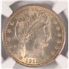 Image 2 : 1912 BARBER QUARTER, NGC MS-64  VERY NICE!